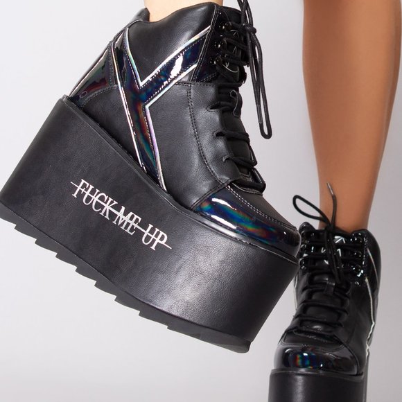 YRU Shoes - YRU X Alison Wonderland Qozmo Platform Sneakers